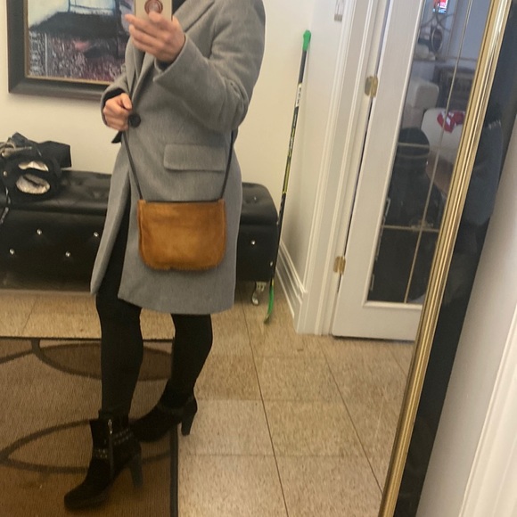 Vintage CARLOS FALCHI brown/black/tan suede crossbody bag - Picture 6 of 10